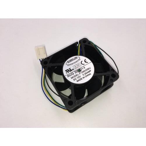 New 60mm fan pwm F126025BU 60*60*25mm 6cm dual ball bearings mainboard fan everflow