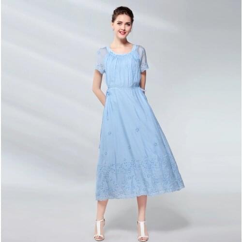 Blue White Pink Tencel Silk Dresses Women Fashion 2021 Summer Long Casual Sexy Office Work Daily Dress Plus Size Slim Fit A