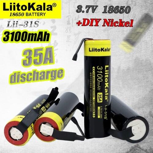 1-10 PCS Liitokala Lii31S 18650 lithium battery 3.7VLi-ion rechargeable battery light headlamp torch flashlight 18650 battery
