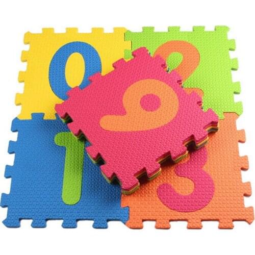 10 Pieces Number Puzzle Mats Soft EVA Foam Crawling Mat For Children Baby Carpet School Sport Educational Gym Play Mats
