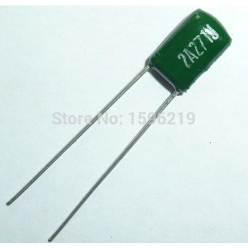 10pcs Mylar Film Capacitor 100V 2A271J 270pF 0.27nF 2A271 5% Polyester Film capacitor