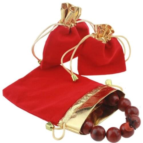 10Pcs/Packs New Fashion Useful Wedding Favor Christmas Velvet Gift Bags Drawstring Pouch Jewelry Store Supplies