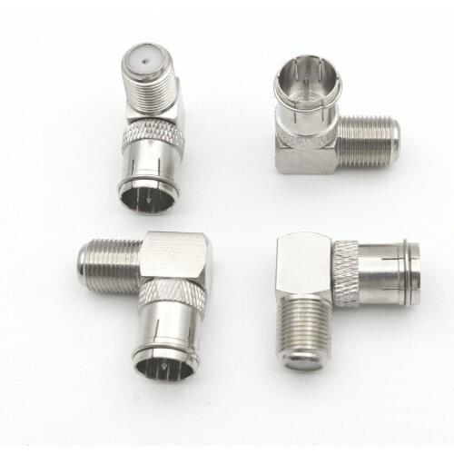 1000PCS Zinc Alloy Metal F Type Female Screw to F Male Push On FOR TV connector New