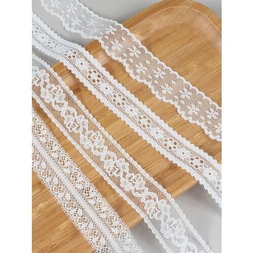 2 yards 25mm Lace ribbon Gift wrapping ribbon wedding ribbon white ins wind Hair Bows DIY gift packaging wedding ribbons