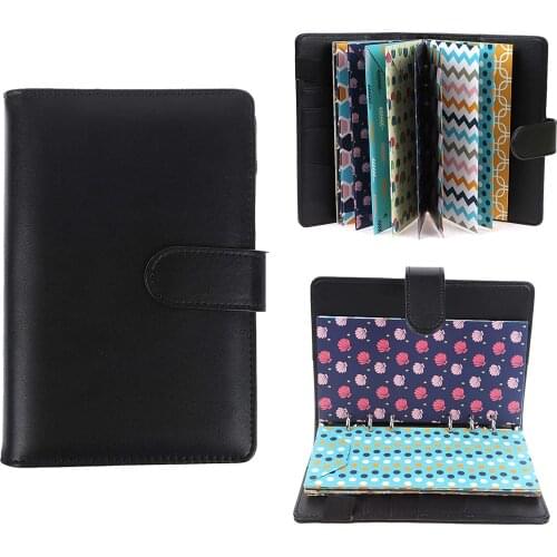 27 Piece A6 PU Leather Folder Budget Cash Envelope System Budget Planning Expenditure Budget Sheet and Labels for Bills Notepad