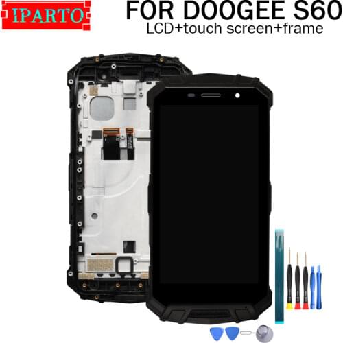 5.2 inch DOOGEE S60 LCD Display+Touch Screen Digitizer +Frame Assembly 100% Original New LCD+Touch Digitizer for S60