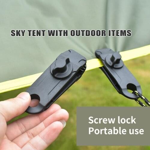 5 Tent Fixing Clips Awning Windproof Rope Clip Outdoor Windproof Rope Clip Camping Tent Accessories
