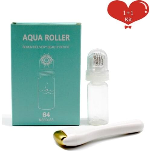 64 Pin Micro Needle Titanium needle Tips Serum Hyaluronic Acid Import Instrument Derma roller For Skin Care
