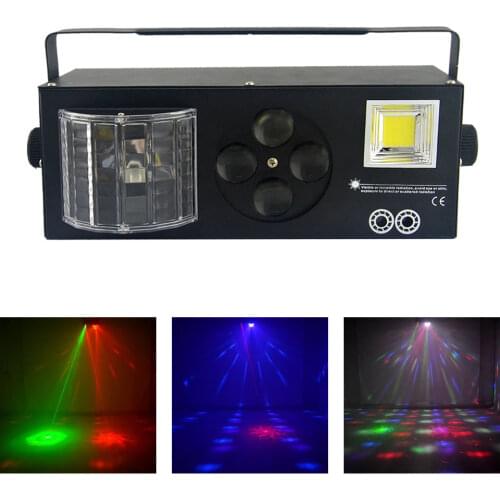 AUCD 20 Gobo RG Laser Strobe Par Lamp RGBWY Beam & RGBW Patterns Rotate LED Projector Light DMX DJ Party Home Stage Lighting 132