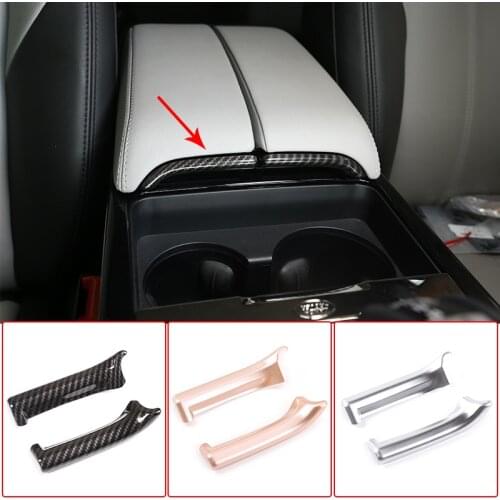 3Color Car Central Armrest Box Switch Strip Trim ABS Chrome For Land Rover Range Rover Evoque L551 2020 Car Interior Accessories