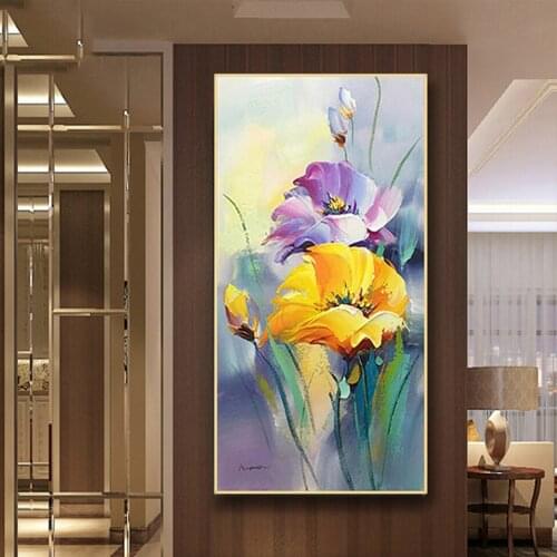 Large Abstract Flower diamond painting cross stitch Full Square Round diamond embroidery 3 Pcs Crystal mosaic Home Decor x137