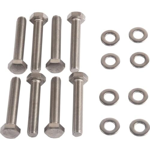 8 Kits Stainless Steel Exhaust Manifold Stud Bolt Nut for Ford 4.6 5.4 Liter