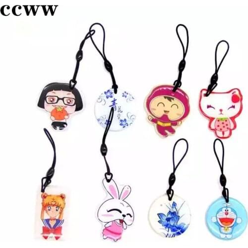 Multiple Choices Different Pattern 125KHz EM4305 Rewritable Key Tag Fobs RFID Waterproof Keyfobs Keychain Access Control Card