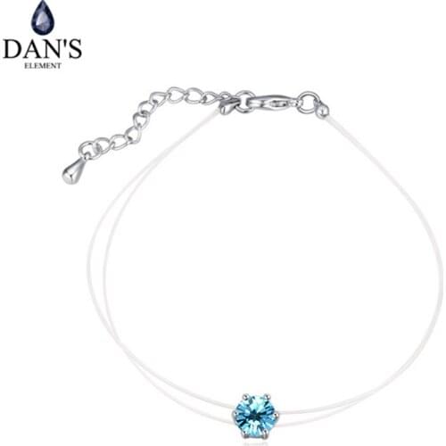 DANS ELEMNET Brand Real Austrian Crystals Fashion bracelets & bangles For women simply 115774Seablue