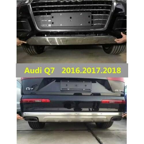 For Audi Q7 2016.2017.2018 BUMPER GUARD Car BUMPER Plate High Quality Stainless Steel Front+Rear Auto Accessories