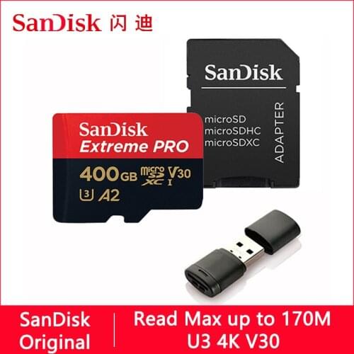 SanDisk Extreme PRO Micro SD Card 128GB 64GB 32GB 512GB 256G 400G Micro SD 128gb Flash Memory Card SD U3 4K V30 Microsd TF Cards