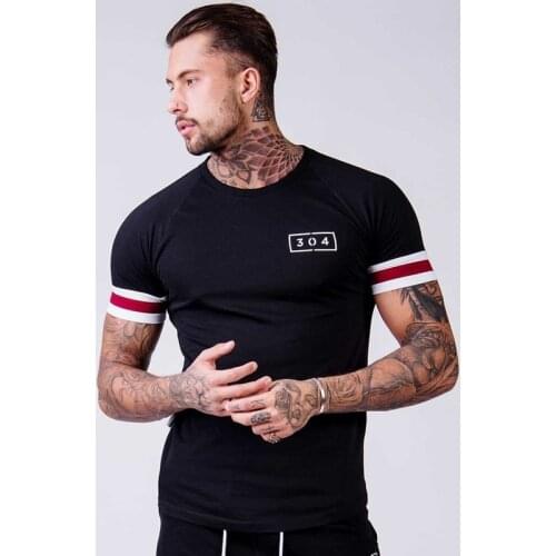 Summer style Mens cotton Short sleeve t shirt Gyms Fitness Slim T-shirt male Brand Black tees tops men Fashion casual clothing