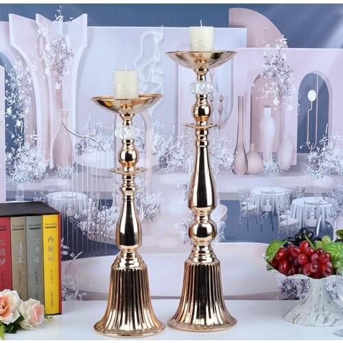 IMUWEN Gold Vase Metal Flower Road Lead Wedding Table Centerpiece Flowers Vases For Marriage And Home Decoration IM768