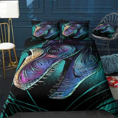 Allosaurus Portrait Quilt Cover Pillowcase 3Piece Comforter Bedding Set With Pillow Case Single Double Duvet Cover Home Decora