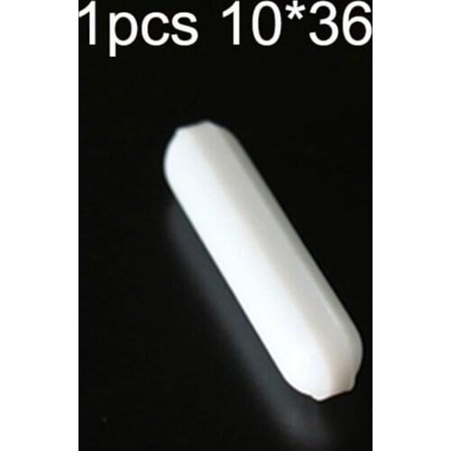 C10x36mm 1pcs PTFE Magnetic Stirrer Mixer Stir Bars PTFE Stirring Bars White Spin Bars Without Pivot Ring