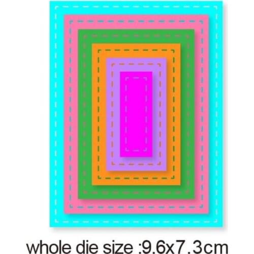 Metal cutting dies cut die mold pierced rectangle frame decoration Scrapbook paper craft knife mould blade punch stencils dies