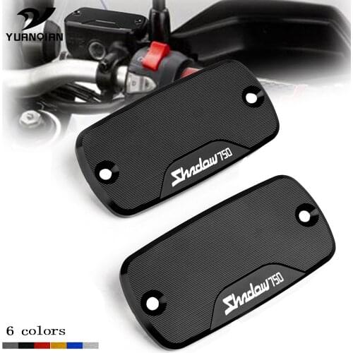 Motorbike CNC Aluminum Motorcycle Accessories Front Rear Brake FLUID RESERVOIR Cap Cover For Honda Shadow 750/Black All year