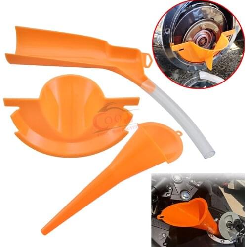 Motorcycle Primary Oil Fill Funnel&Oil Catcher Drain Oil Funnel&Oil Filling Funnel Kit Drip-Free For Most Motorcycles Cars
