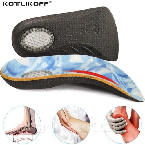 EVA Orthopedic Half Insoles For Flat Foot Arch Support X/O Leg Shoe Pads Ultra-light Comfortable Fits the Heel Insert Shoes Sole