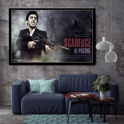 Posters and Prints Marlon Brando Godfather Scarface Movie Wall Art Poster Canvas Painting Pictures for Home Decoration