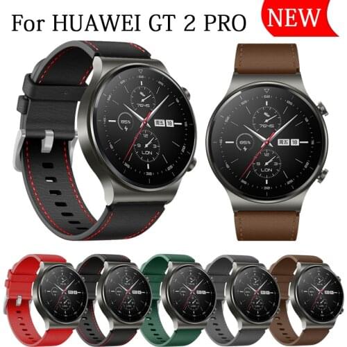 Official style Leather Strap for Huawei Watch GT 2 Pro Replaceable wristband Fashion Bracelet Watchbands for huawei gt2 pro