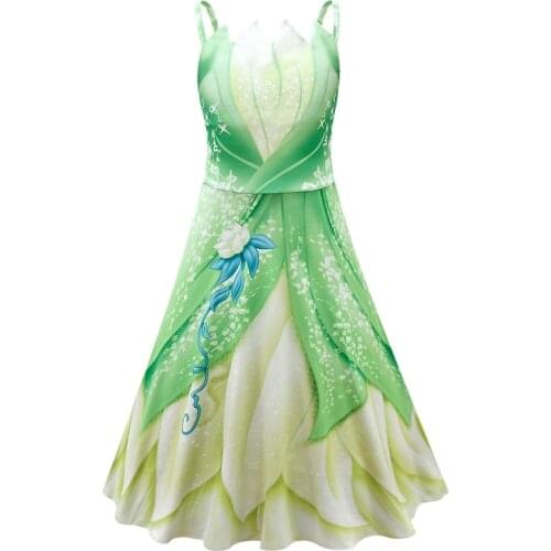 Girls Flower Fairy Dress Up Kids Princess Fairies Fancy Dress With Sleeve Child Halloween Princess Costume Elves Party Clothes