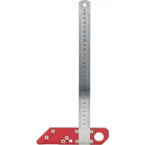 Woodworking 45 90 Degree Angle Scribing Steel Ruler Positioning Block Scribe Line Gauge Carpentry Tool