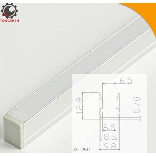 1Meter 10x13mm U Shape LED Aluminum Channel System with Milky Cover Mounting Clips Aluminum Profile for LED Strip Installations