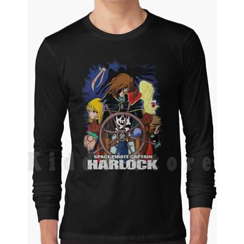 Space Pirate Captain Harlock ( Albator ) hoodies long sleeve Albator Captain Harlock Atlantis Arcadia