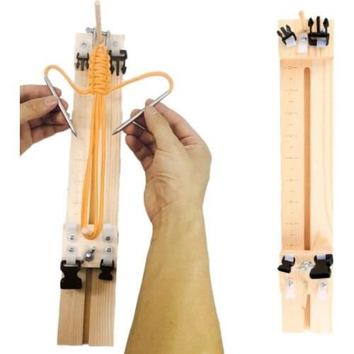 Solid Wooden Bracelet Maker Knitting Knot Braided Cord Tool New