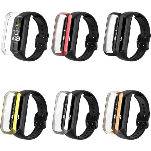 PC Electroplating Shockproof Smart Watch Full Protective Case Storage Shell Cover for Samsung Galaxy Fit2 SM-R220