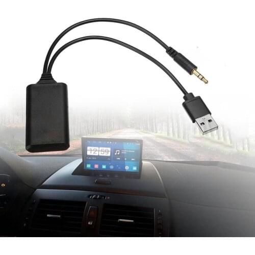 Universal Car 12V bluetooth Module Adapter Wireless Plug Stereo Aux Jack USB Cable AUX-IN 3.5MM Radio Adapter