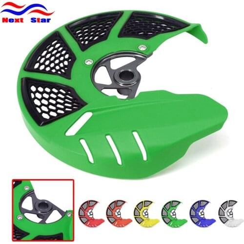 Off Road Motorcycle Front Brake Disc Rotor Guard Protector Cover For KAWASAKI KX125 KX250 KX250F KX450F KLX450R KLX450R