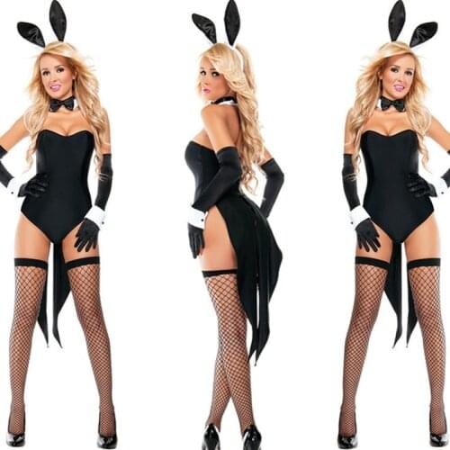 Sexy Cute Bunny Girl Rabbit ear Woman Set Good Quality Can Wear Out To Comic Show Kawaii Cosplay Bunny Costume plus size lingere