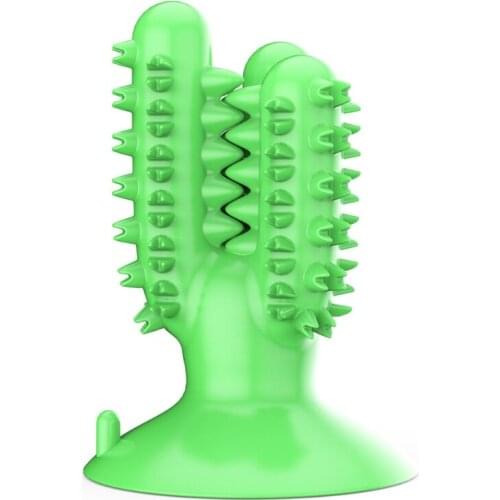 066E Dog Toy Pet Molar Stick Indestructible Dog Chew Toys Cactus Shaped Puppy Toys Dental Care Pet Toothbrush Toy