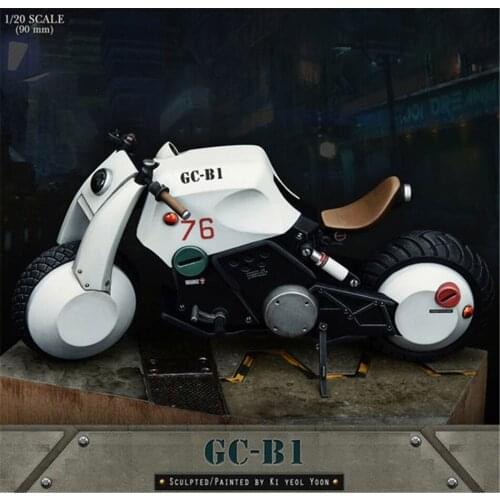 1/20 Scale Model Resin Kit 90mm Tech Style Motorcycle Assembly Models Figure Resin Kit Model Colorless Self-Assembled Toy