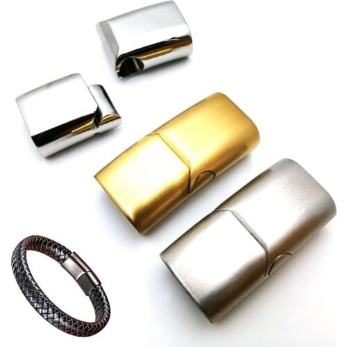 1pcs DIY Connect Lace Buckle Stainless Steel Clasp Crimp Jaw Hook Watch Band Clasps For Leather Silicone Bracelet Jewelry Making