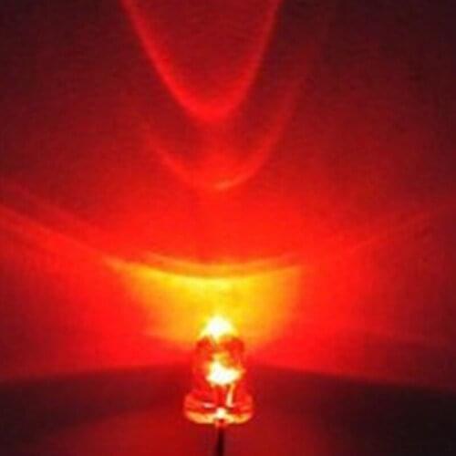 1000pcs/lot Transparent 3mm LED Red light-emitting diode F3 Red Colour Round LED