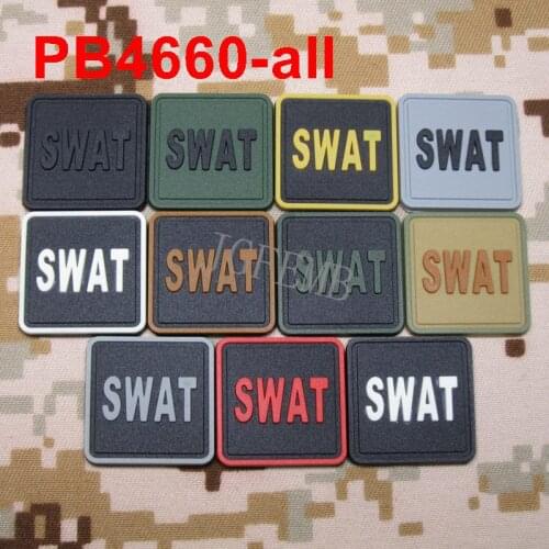 2 pieces SWAT Special Weapons and Tactics 3D PVC Patch Badges
