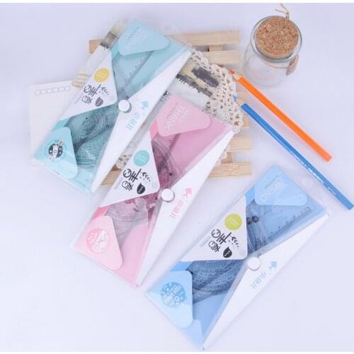 4 pcs/set Transparent Plastic Ruler Set Stationery For School Math Geometry Set Student Drawing Stationeries Office Supplies