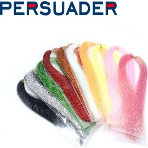 PERSUADER 5packs/set Flashabou Tinsel Flash fly tying materials twisted Crystal Flash saltwater fly wings tails for streamers