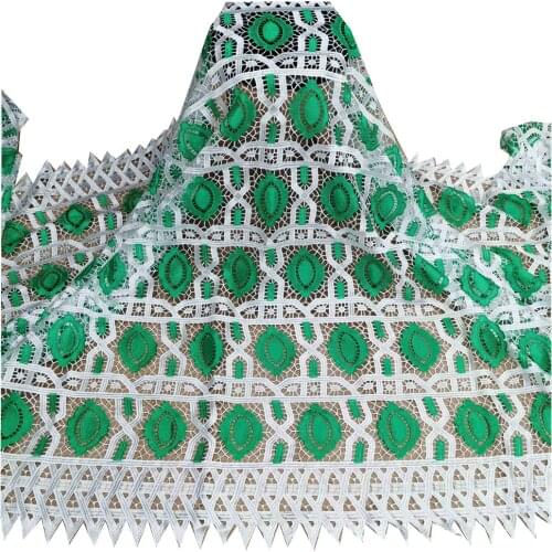 African Lace Fabric Nigerian Lace Tulle Lace 5 Yard Nigerian French Water Soluble Fabric For Evening Wedding Party Dress HL-145