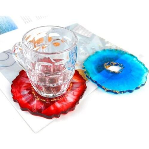 Agate Coaster Silicone Mold Irregular Wave Coaster Mat Casting Mould DIY Cake Fruit Holder Epoxy Tray Coaster Decoration