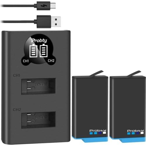 2x1680mAh Battery For GoPro Max Rechargeable Lithium Battery 360 Panoramic Action Camera Batteries Accessories