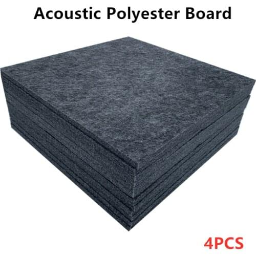 300x300x9MM Black/Grey/White Acoustic Board Soundproof Foam Panels Sound Absorption Polyester Sponge Drum Room Wedge Tiles